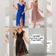 b6-666-6 Сорочка женская полу-прозрачная, S-L, 1 пачка (3 шт)