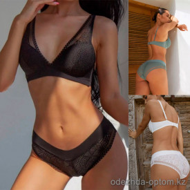 b13-2024 Комплект нижнего белья: бюстгальтер и трусики, чашка B, 1 пачка (3 шт)