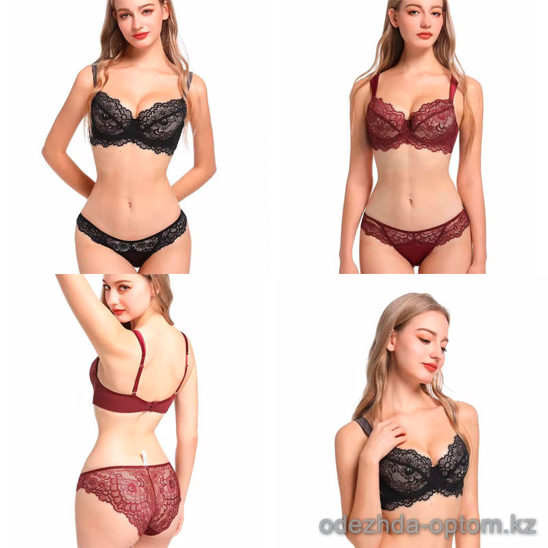 b13-2411-2 Комплект кружевного нижнего белья: бюстгальтер и трусики, 1 пачка (3 шт) b13-2411-2 Комплект кружевного нижнего белья: бюстгальтер и трусики, 1 пачка (3 шт)