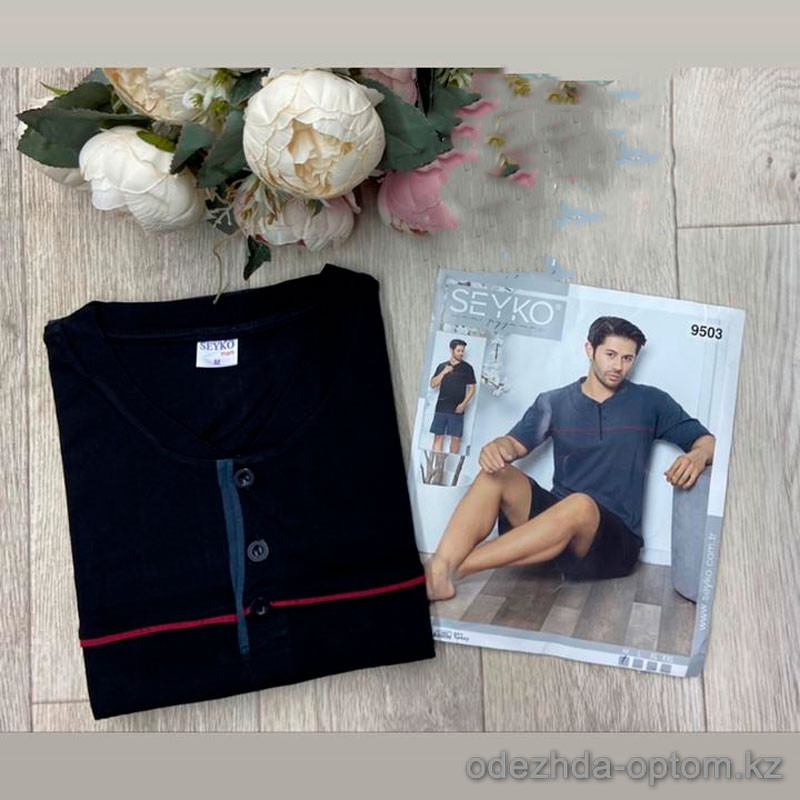 d7-9503 Seyko Комплект мужской домашней одежды: футболка и штаны, M-2XL, 1 пачка (4 шт)