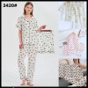 b5-3420 Комплект женской пижамы: рубашка, штаны и шорты, M-XL, 1 пачка (3 шт)