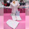 b6-3331-2 Комплект женской пижамы 3в1: рубашка, штаны и шорты, M-XL, 1 пачка (3 шт)
