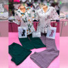 b6-7325-7326 Комплект женской пижамы 3в1: рубашка, штаны и шорты, M-XL, 1 пачка (3 шт)
