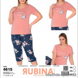 d7-4615 Rubina Комплект домашней одежды для полных дам, 2XL-4XL, 1 пачка (3 шт)