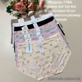 d7-7784 Lavolle Трусики женские высокие, большие размеры, 2XL-4XL, 1 пачка (12 шт)