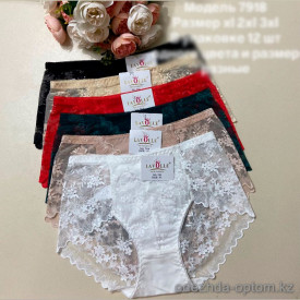 d7-7918-1 Lavolle Трусики женские высокие, большие размеры, XL-4XL, 1 пачка (12 шт)