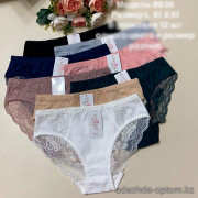 d7-8030-3 Lavolle Трусики женские кружевные, L-2XL, 1 пачка (12 шт)