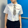 w41-0133 Рубашка женская с галстуком, стандарт, х/б, 1 пачка (4 шт)