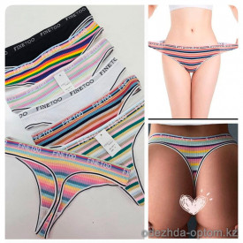 b4-L811-1 Трусики женские стринги, S-2XL, 1 пачка (12 шт)