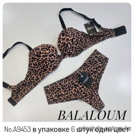 b4-A9453 Balaloum Комплект нижнего белья: бюстгальтер с тонким поролоном и трусики, 1 пачка (6 шт)