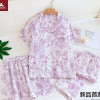 d7-0120 Комплект женской пижамы 3в1: рубашка, шорты и штаны, M-XL, 1 пачка (3 шт)