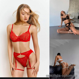 b16-0966 Комплект кружевного нижнего белья 4в1, S-L, 1 пачка (3 шт) b16-0966 Комплект кружевного нижнего белья 4в1, S-L, 1 пачка (3 шт)