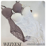 b4-2104 Weiyesi Боди женское с кружевом, чашка D, 1 пачка (6 шт)