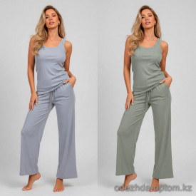 b15-9779 Комплект женской пижамы: майка и штаны, S-XL, 1 пачка (4 шт) b15-9779 Комплект женской пижамы: майка и штаны, S-XL, 1 пачка (4 шт)