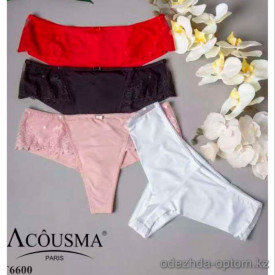 b4-6600-1 Acousma Трусики женские однотонные эластичные, M-3XL, 1 пачка (6 шт) b4-6600-1 Acousma Трусики женские однотонные эластичные, M-3XL, 1 пачка (6 шт)
