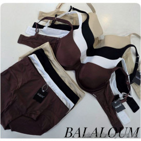 b4-A9469 Balaloum Комплект нижнего белья: бюстгальтер на тонком поролоне и трусики, 1 пачка (6 шт) b4-A9469 Balaloum Комплект нижнего белья: бюстгальтер на тонком поролоне и трусики, 1 пачка (6 шт)