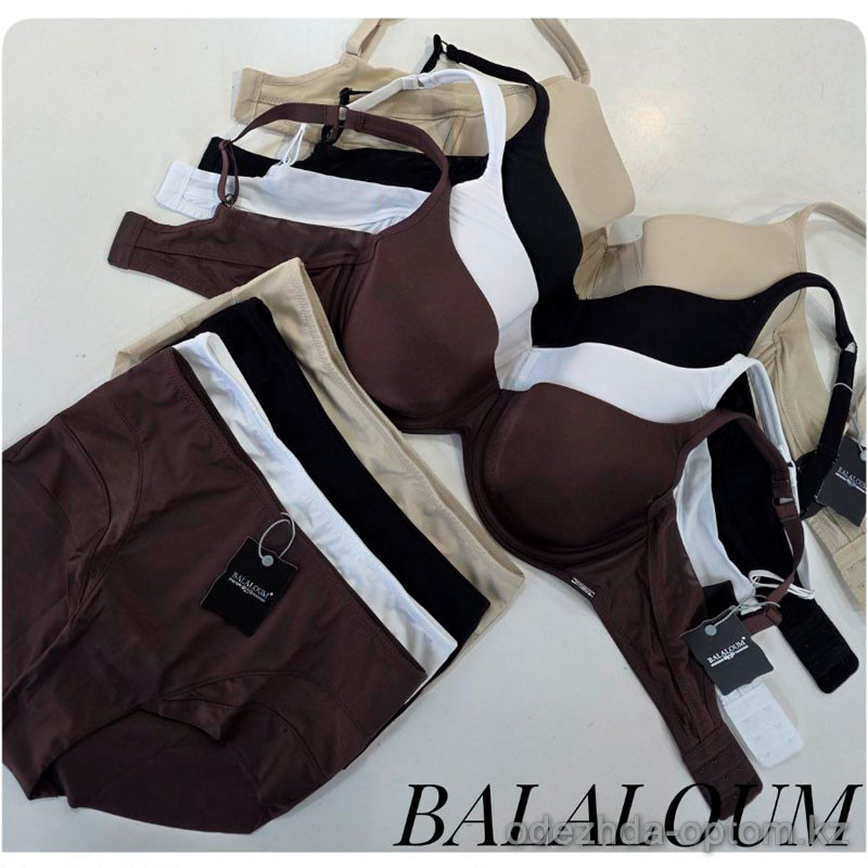 b4-A9469 Balaloum Комплект нижнего белья: бюстгальтер на тонком поролоне и трусики, 1 пачка (6 шт) b4-A9469 Balaloum Комплект нижнего белья: бюстгальтер на тонком поролоне и трусики, 1 пачка (6 шт)