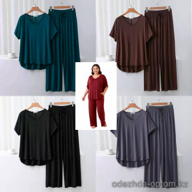 b15-2671 Комплект женской пижамы: кофта и кюлоты, стандарт (50-54), 1 пачка (3 шт)