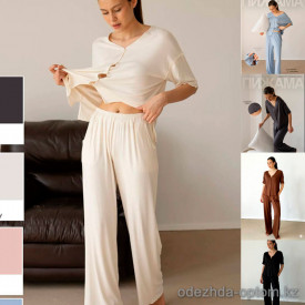 b15-72114 Комплект женской пижамы: кофта и кюлоты, стандарт (до 50), 1 пачка (3 шт)