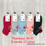 n3-0676 Носки женские короткие, 36-41, 1 пачка (10 пар)