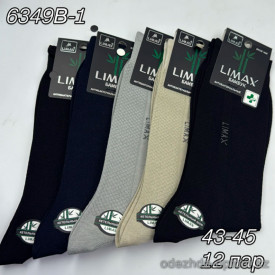 n4-6349B-1 Limax Носки мужские, 43-45, 1 пачка (12 пар)