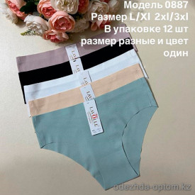 d7-0887 Lavolle Трусики женские высокие, L-3XL, 1 пачка (12 шт)