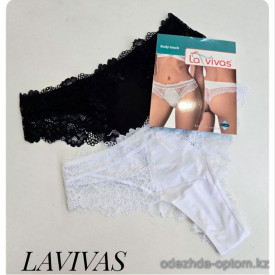 b4-20327 Трусики женские кружевные, L-2XL, 1 пачка (24 шт)