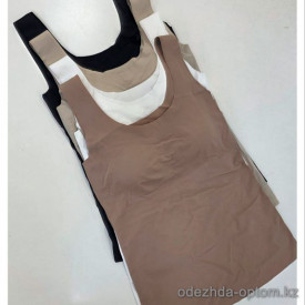 b4-381 Майка женская с широкими лямками на тонкой чашечке, L-XL, 1 пачка (6 шт)