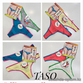 b4-6011 Taso Трусики женские стринги, M-XL, 1 пачка (20 шт)