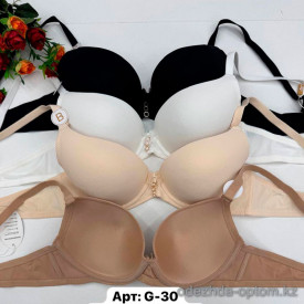 b6-G-30 Бюстгальтер на тонком поролоне, чашка B, 1 пачка (3 шт)