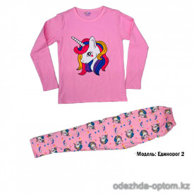 d1-edinorog2 Комплект детской домашней одежды, 7-9 лет, трикотаж, 1 пачка (3 шт)