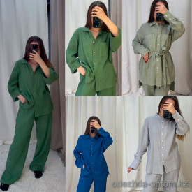 b13-0053 Комплект женской домашней одежды: рубашка и брюки, стандарт, 1 шт