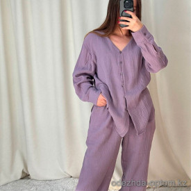 b13-0055 Комплект женской домашней одежды: рубашка и брюки, стандарт, 1 шт