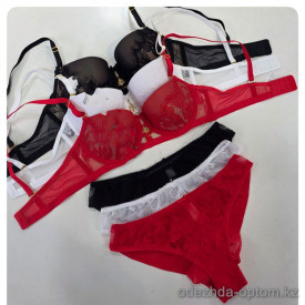 b4-1019 Комплект нижнего белья: бюстгальтер на среднем поролоне и трусики, 1 пачка (6 шт)