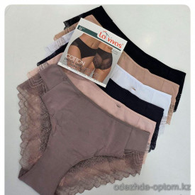 b4-10224 Трусики женские однотонные, L-2XL, 1 пачка (12 шт)