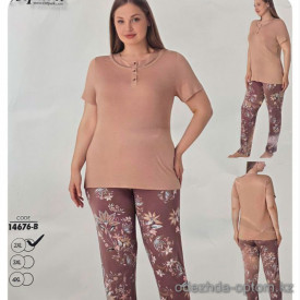 b4-14676-B Cotpark Комплект женской домашней одежды, большие размеры, 2XL-4XL, 1 пачка (3 шт)