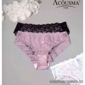 b4-P6604 Acousma Трусики женские кружевные, M-XL, 1 пачка (6 шт)