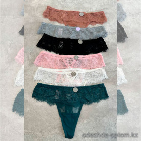 b13-608 Трусики женские стринги, M-L, 1 пачка (11 шт)