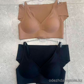 b15-010-1 Комплект нижнего белья: топ и трусики высокие, S-XL, 1 пачка (4 шт)