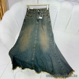 w28-1112 Юбка женская джинсовая французской длины, 1 шт