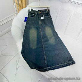 w28-1114 Юбка женская джинсовая французской длины, 1 шт