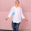 w2-0288 Рубашка женская с принтом, штапель, большие размеры, 50-56, 1 пачка (4 шт)
