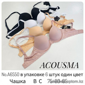b4-A6550 Acousma Бюстгальтер гладкий средний пуш-ап, 1 пачка (6 шт)