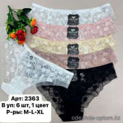 b6-2363 Coeur Joie Трусики женские плавки гипюровые, M-XL, 1 пачка (6 шт)
