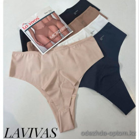 b4-10207 Трусики женские эластичные стринги, M-XL, 1 пачка (12 шт)