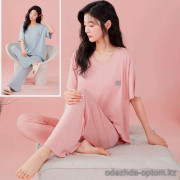 b15-1139 Комплект женской пижамы: футболка с поролоном и штаны, M-2XL, 1 пачка (4 шт)