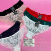 b6-2382 Coeur Joie Трусики женские гипюровые плавки, M-XL, 1 пачка (6 шт)
