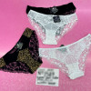b6-2389 Coeur Joie Трусики женские гипюровые плавки, M-XL, 1 пачка (6 шт)