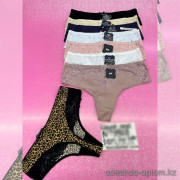 b6-9908 Coeur Joie Трусики женские на высокой посадке стринги, L-2XL, 1 пачка (6 шт)