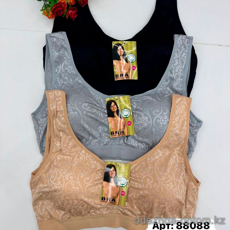 b6-88088 Топ женский с чашечками, большие размеры, 4XL-6XL, 1 пачка (6 шт) b6-88088 Топ женский с чашечками, большие размеры, 4XL-6XL, 1 пачка (6 шт)